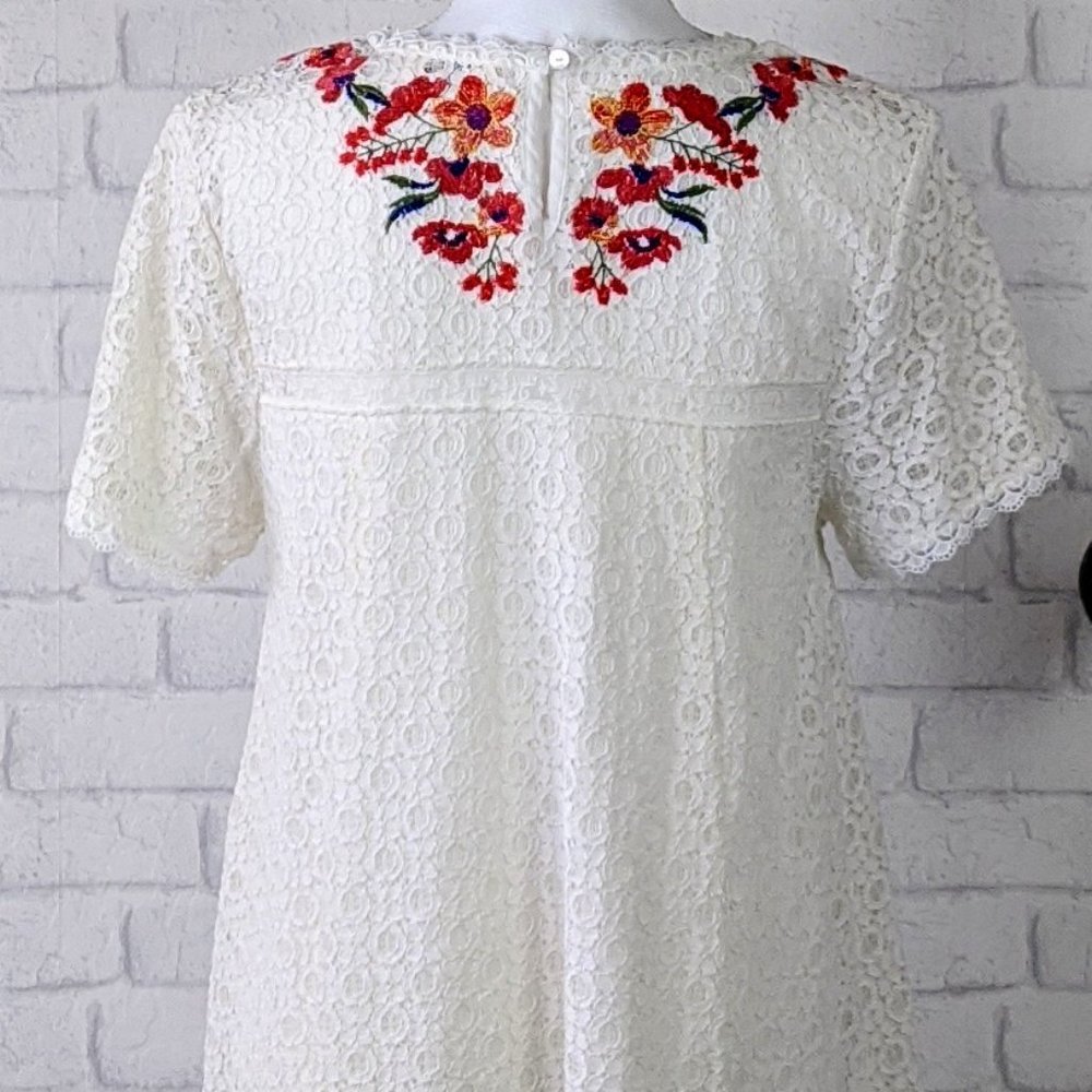 Umgee Boho Chic Embroidered Lace Dress | White - Picture 6 of 8